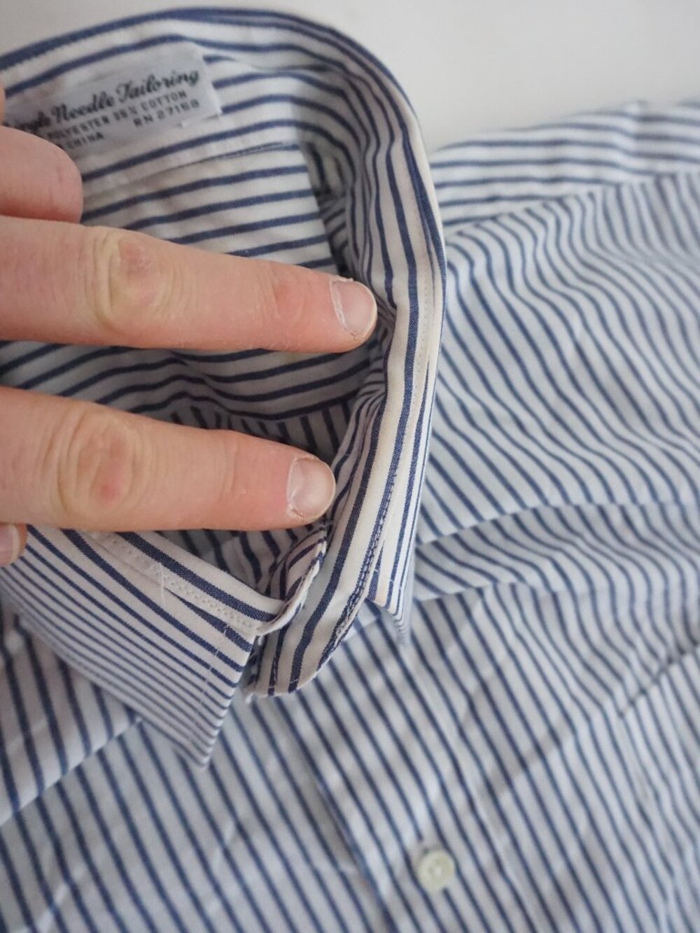 Vintage Minnie Mouse Blue White Stripe Disney Button Front Tunic Shirt XL - Picture 15 of 16